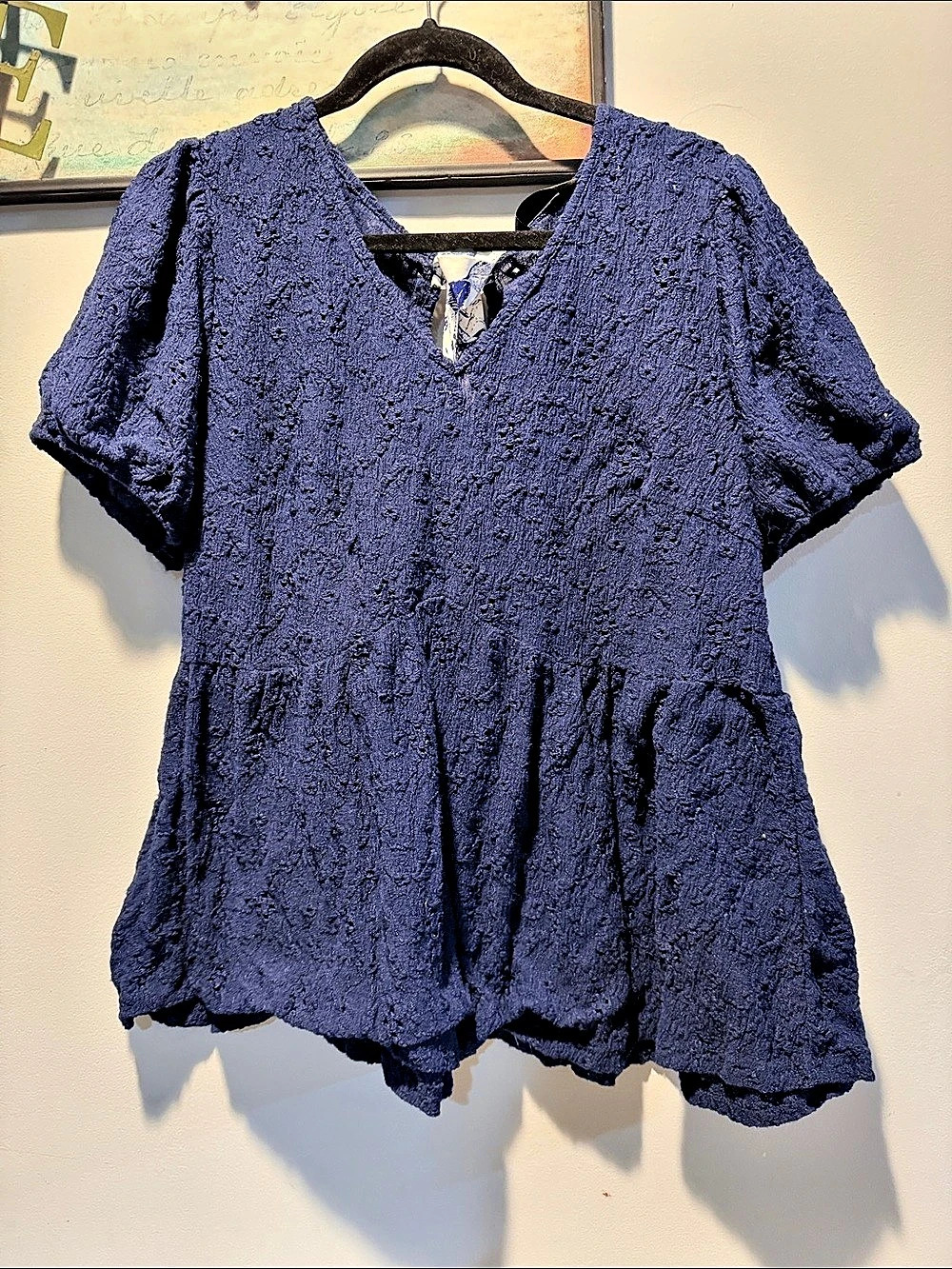 BLOOMCHIC Blue Shirt Size 12 Like New